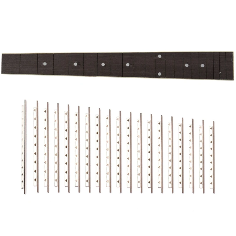 

1x Wood Guitar Fingerboard Folk Guitar Rose Wood Fingerboard & 19Pcs Guitar Frets Wire 2.0mm/0.08in Copper Fretwire Set