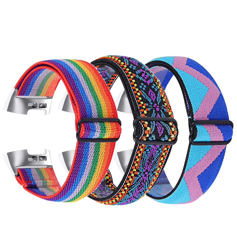 Женские эластичные ремешки для часов Fitbit Charge 4 3 2 тканевый спортивный браслет SE на
