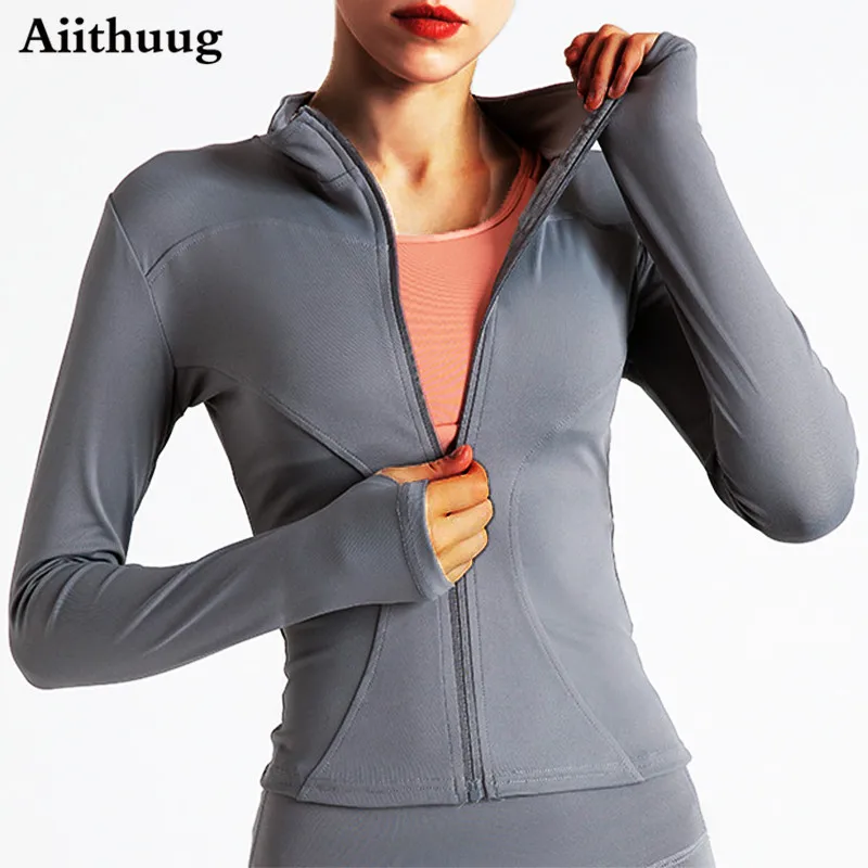 

Женская спортивная куртка Aiithuug с длинным рукавом, на молнии