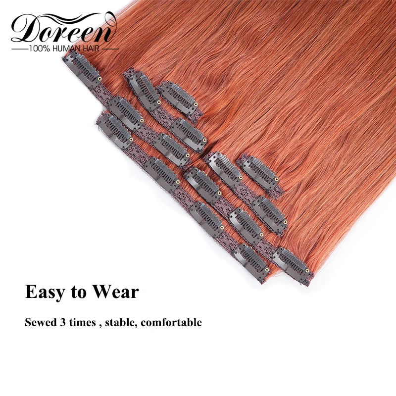 От 14 до 26 Дорин фабричного производства натуральные пряди Remy на клипсах Пряди