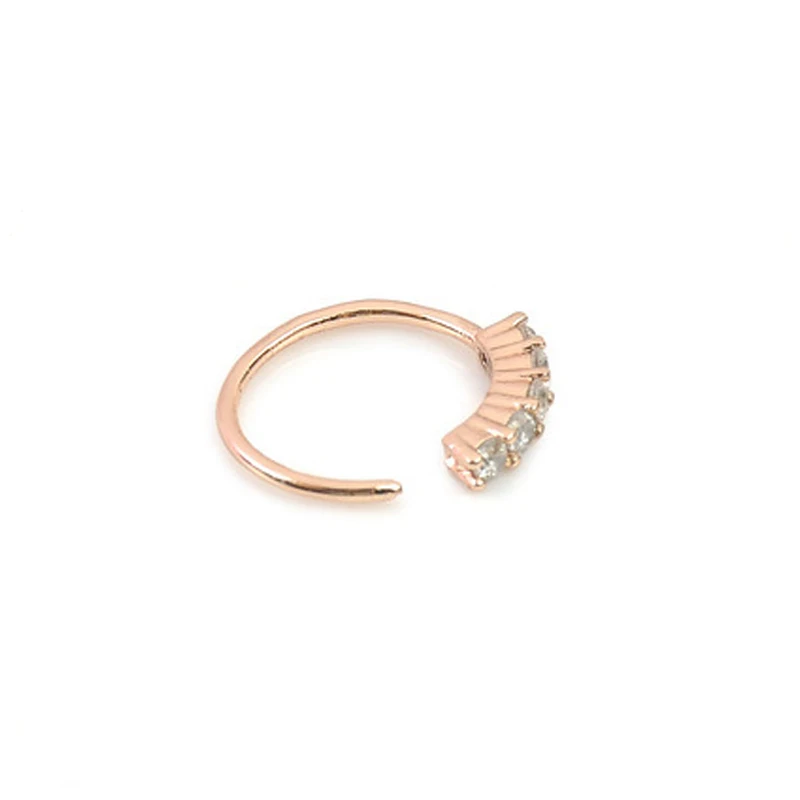 

1 Pcs Cubic Zircon Hoop Nose Ring Punk Nose Clip Fake Nostril Nose Hoop Ring Helix Cartilage Tragus Body Piercing Jewelry