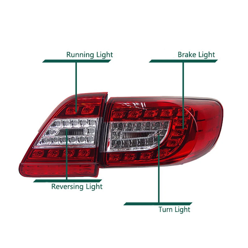 Car Rear Light for Toyota Corolla LED Tail Lights 2011 2012 2013 Lamp Plug and Play | Автомобили и мотоциклы