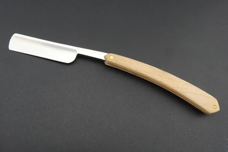 Пустые мужские бритвенные бритвы Прямые классические из чистого бука с