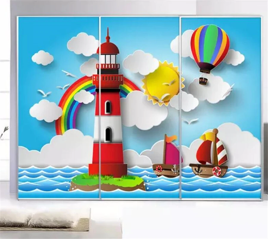 Большие настенные 3D-обои на заказ Мультяшные Детские Настенные обои с кубиками
