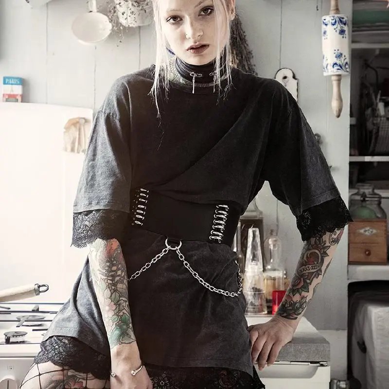 Женский корсетный пояс Европейский ретро готический PU Пряжка поясные ремни