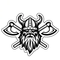 bearded warrior viking car sticker accessories custom automobiles motorcycles exterior accessories vinyl decals