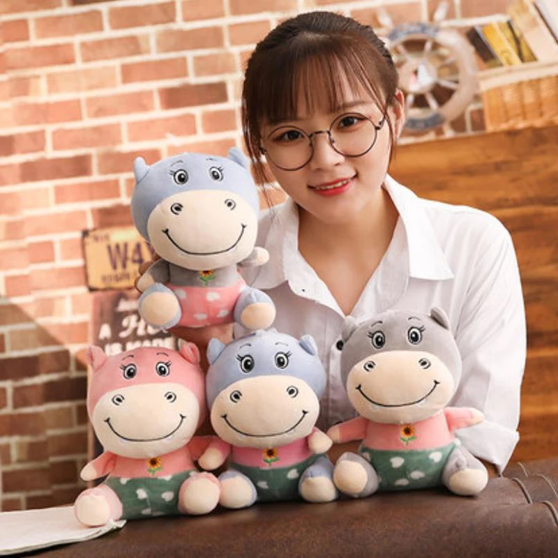 20см Милые игрушки-гиппопотамы Картонные парные милые мягкие игрушки куклы для детей мальчиков девочек подарок на день рождения.