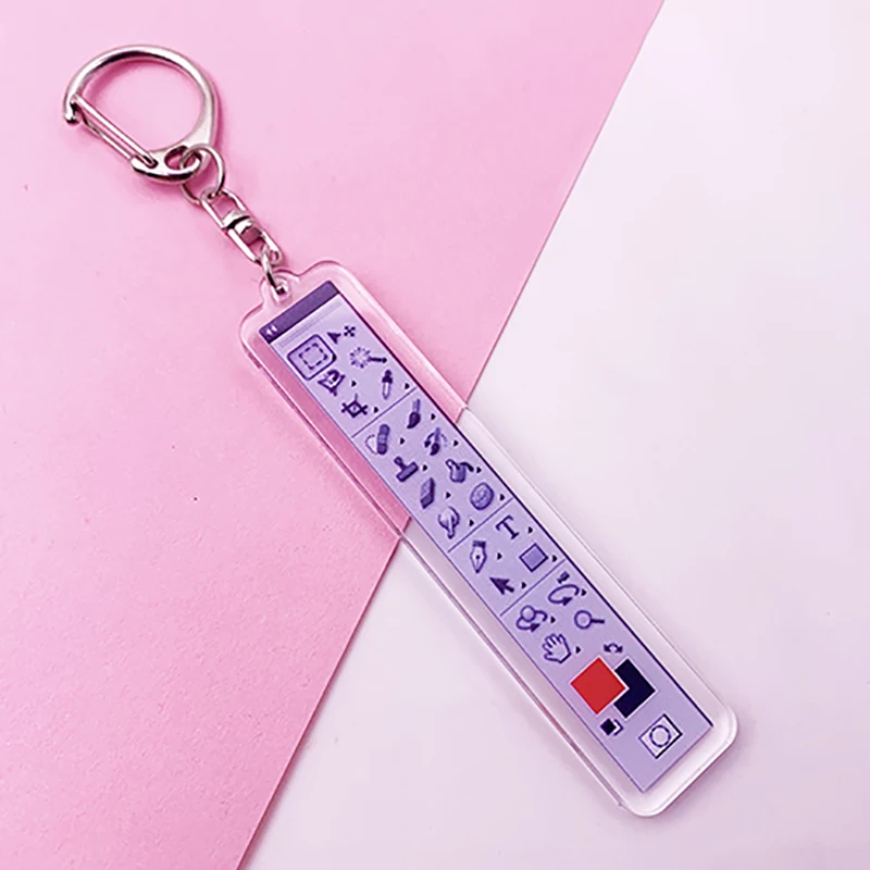 

Cute Office Software Icon Keychain Two-sided Key Chain PS Ai Excel Acrylic Bag Charm Pendant Accessories Key Ring K0152