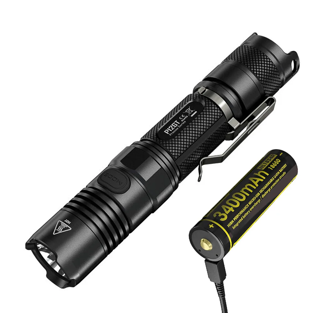 NITECORE P12GT тактический фонарь XP-L HI V3 светодиодный Макс 1000 люмен расстояние луча 320 м ручной фонарь для поиска и спасания - Испускаемый цвет: P12GT NL1834R