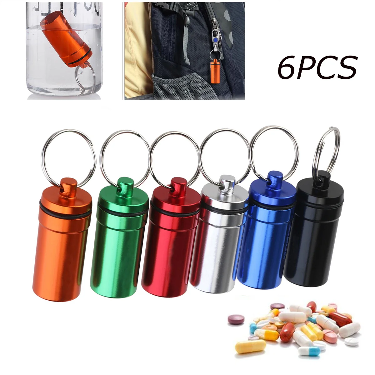 WINOMO 6 шт. водонепроницаемый контейнер для оказания первой помощи держатель