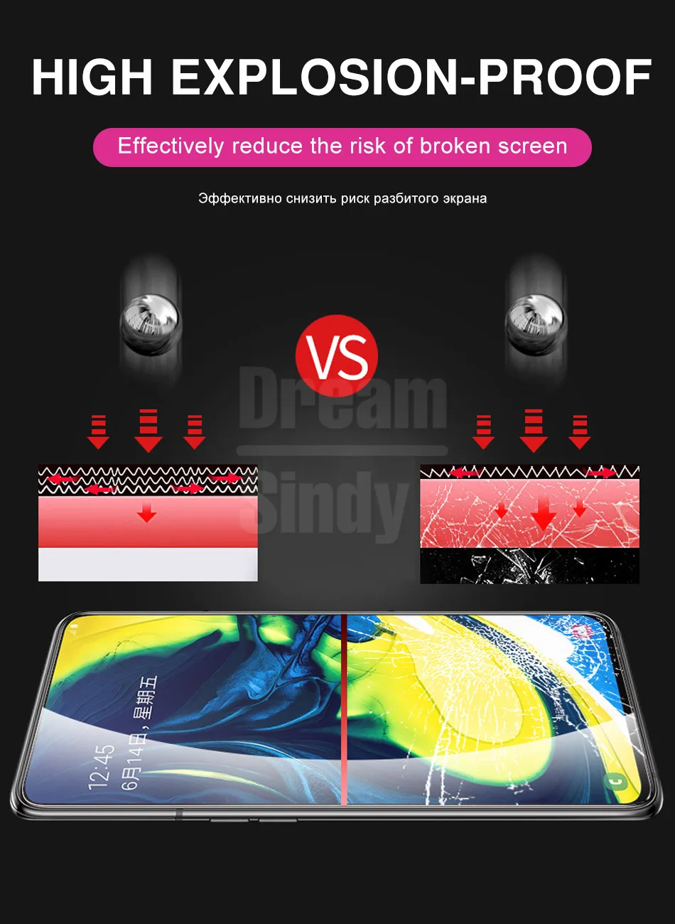 3 шт. защитный 100D гидрогель пленка для samsung Galaxy A10 A20 A30 40 A50 A60 A70 A7 A8 M10 M20 Экран пленка на весь экран