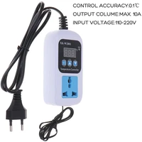 ac 110 220v digital led temperature controller thermostat regulator smart microcomputer socket outlet 50 to 110 c ntc sensor