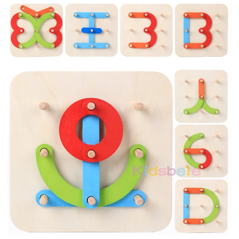 Игрушки Монтессори детские математические игрушки доски для ногтей креативные