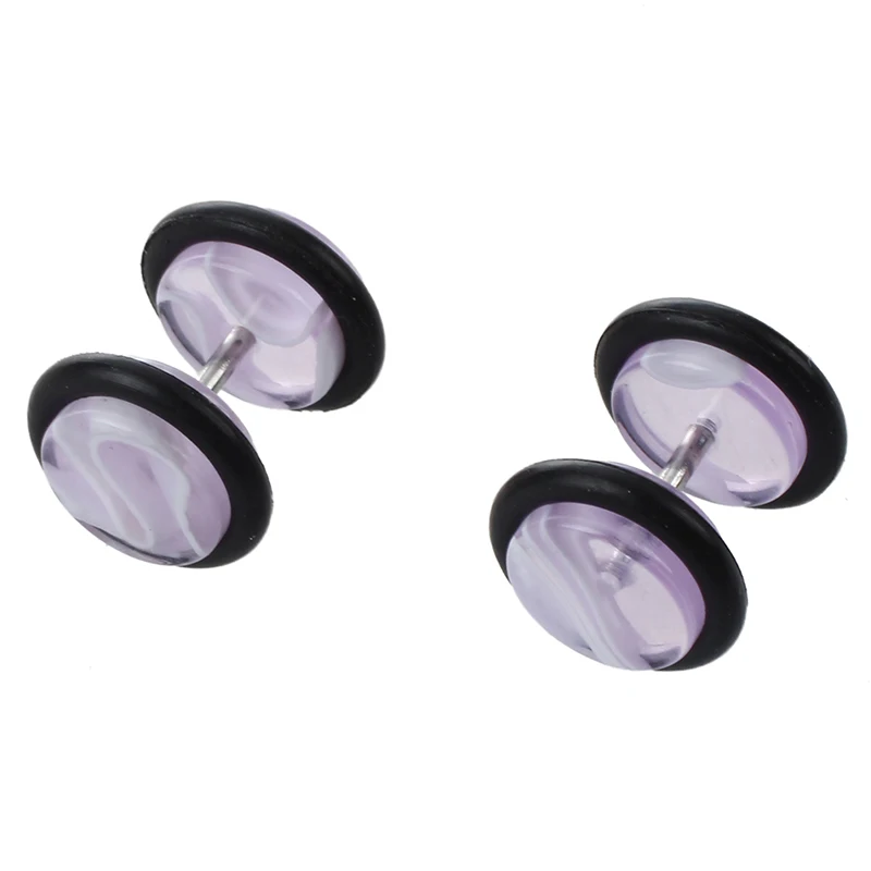 Пара поддельных носилок для ушей расширитель 16 г шпилька серьги-гвоздики ---