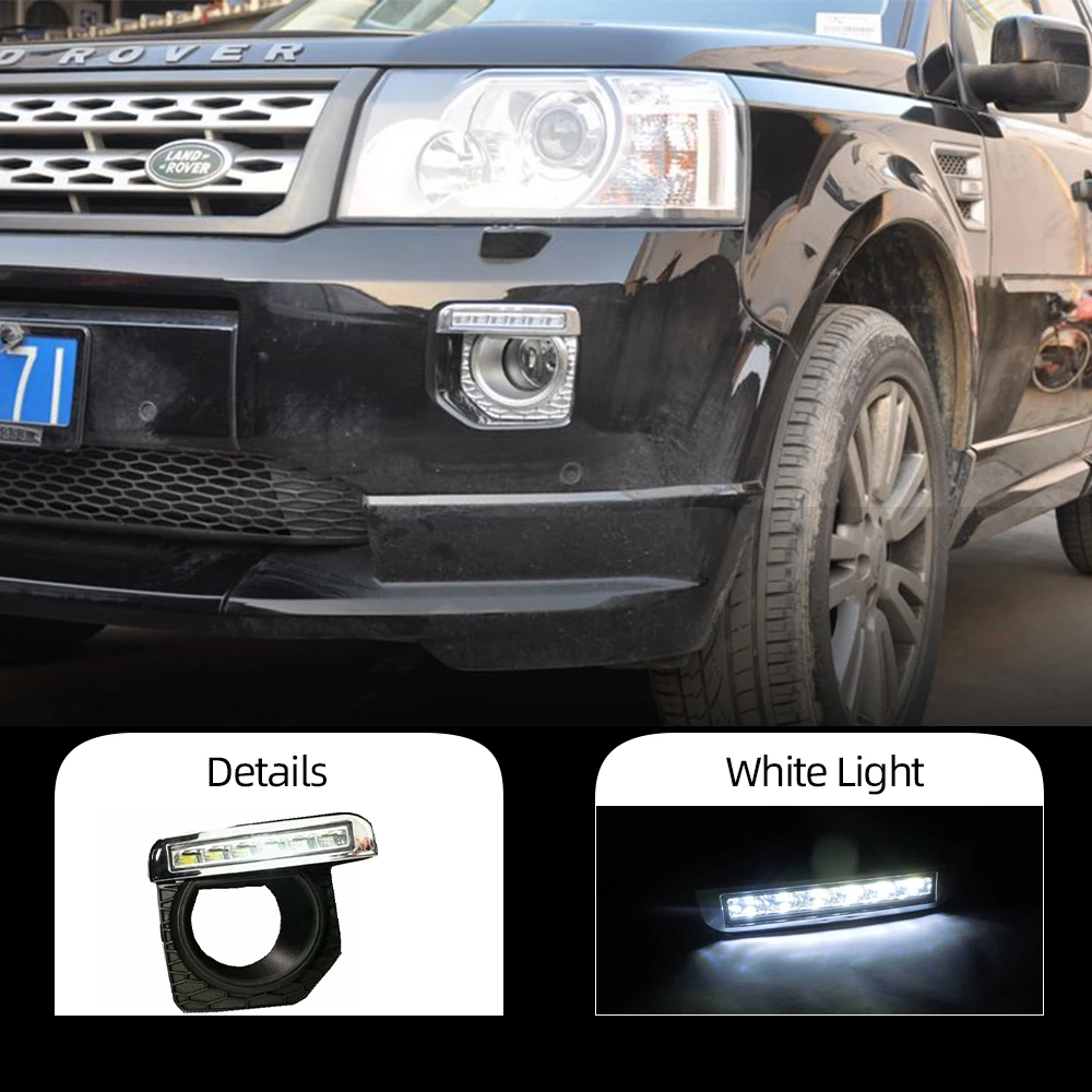 2 шт. LED DRL Дневные ходовые огни Дневной свет Фары для Land Rover Freelander 2 Freelander2 2012 2013 2014 2015 2016 на.