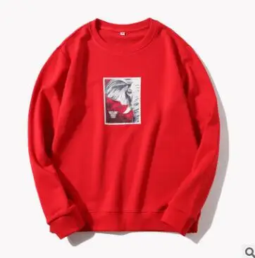 

2018 autumn/winter new long sleeve men's wear day department casual round collar cap printed men's sweater circle men's