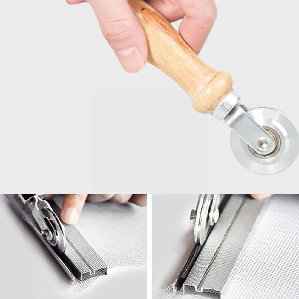 

Rubber Gauze Wheels Rolling Tool For Double Window Installation Hand Roller Household Durable Screen Door C2v0