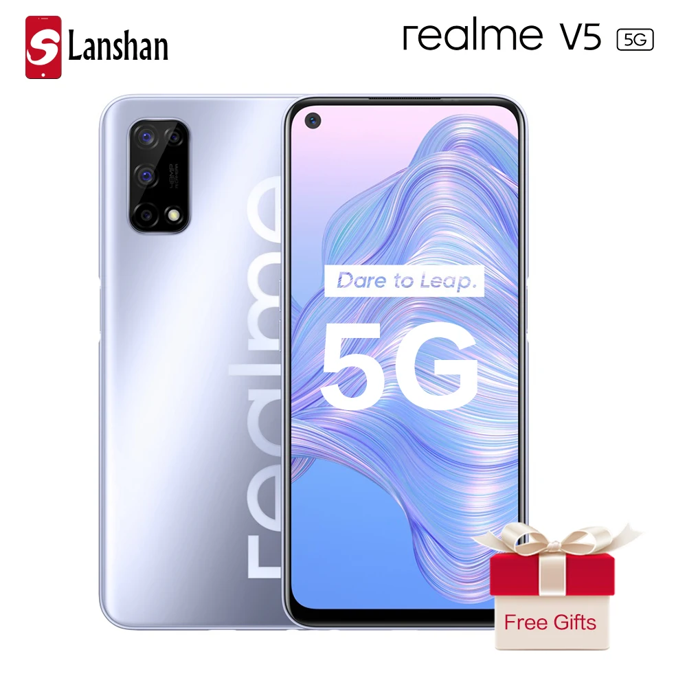 Оригинальный 5G realme V5 Mediatek 720 90 Гц экран частота обновления Celular 5000mAh30W смартфон 48MP