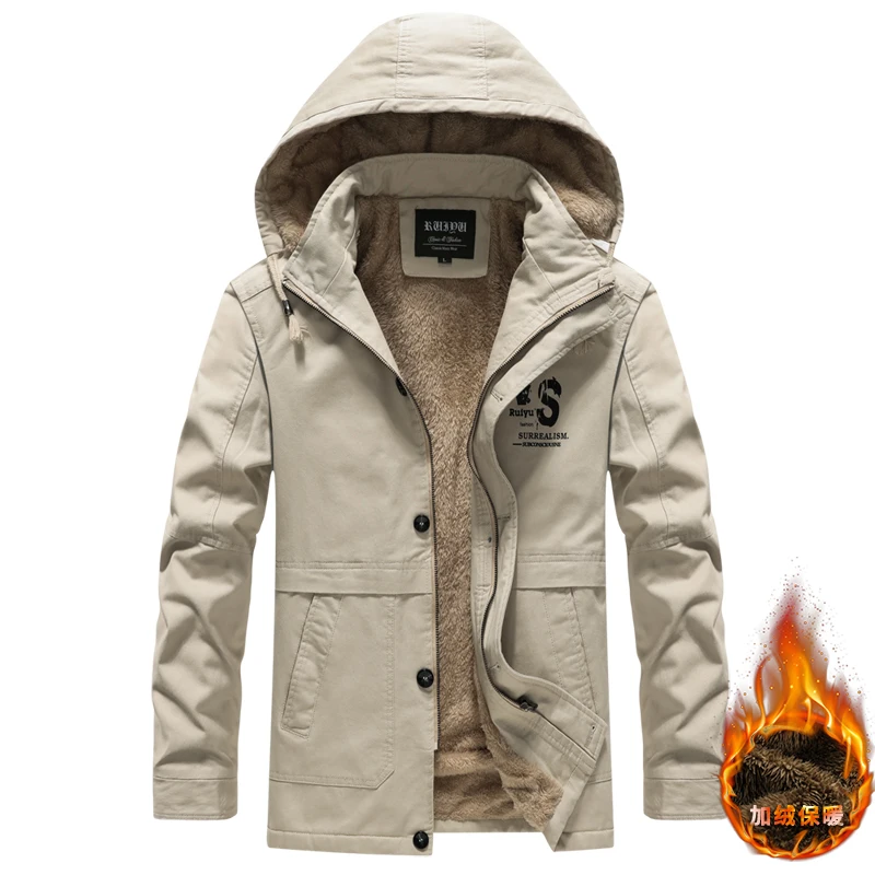 Men's Winter jacket Cotton Hooded business-casual Oversized jackets M-6XL