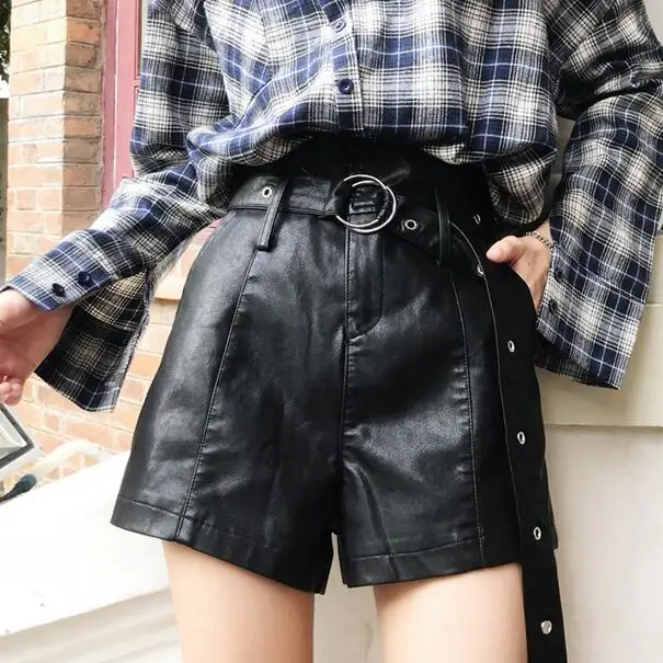 Новинка 2020 винтажные шорты женские новые Осенние с галстуком-бабочкой высокая