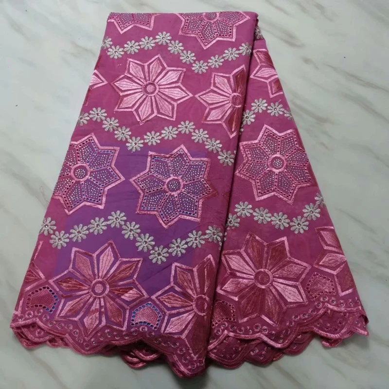 Хит продаж хлопковая розовая африканская Вощеная кружевная ткань 2020 вышитая
