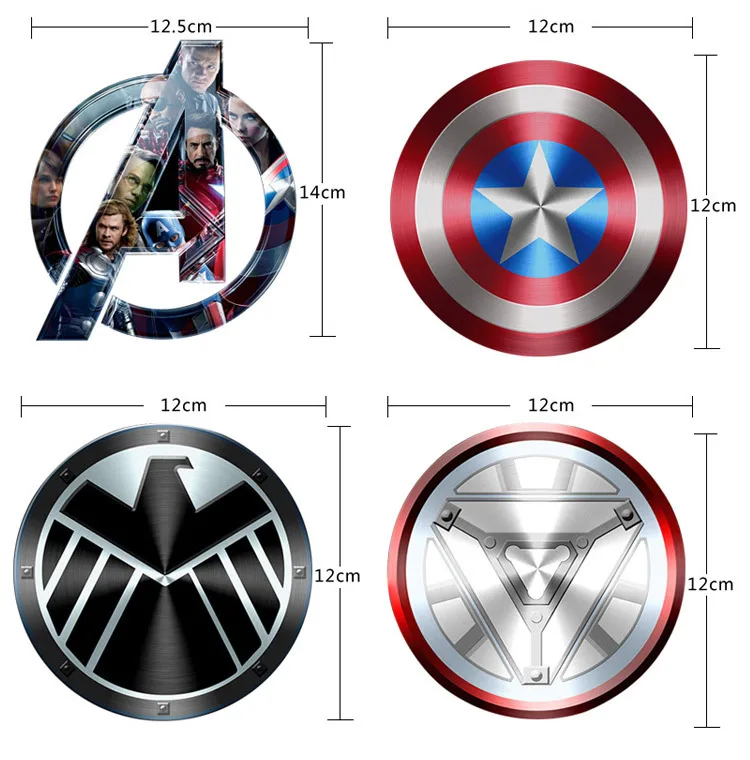 Наклейка на автомобиль с логотипом Диснея мстители украшение для дома настенная