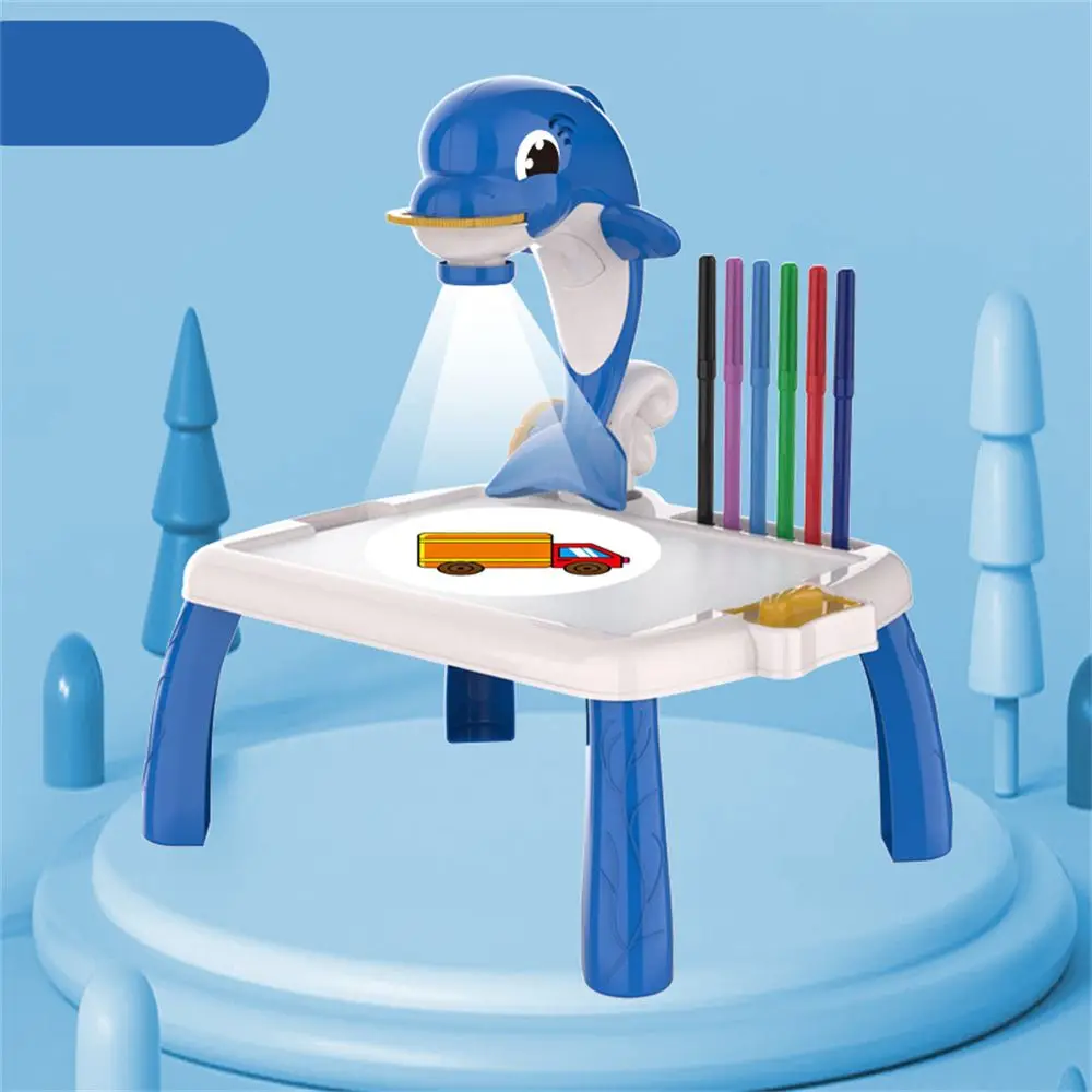 

Детский светодиодный проектор, художественный стол для рисования, игрушки, детская доска для рисования, письменные поделки, Обучающие инст...