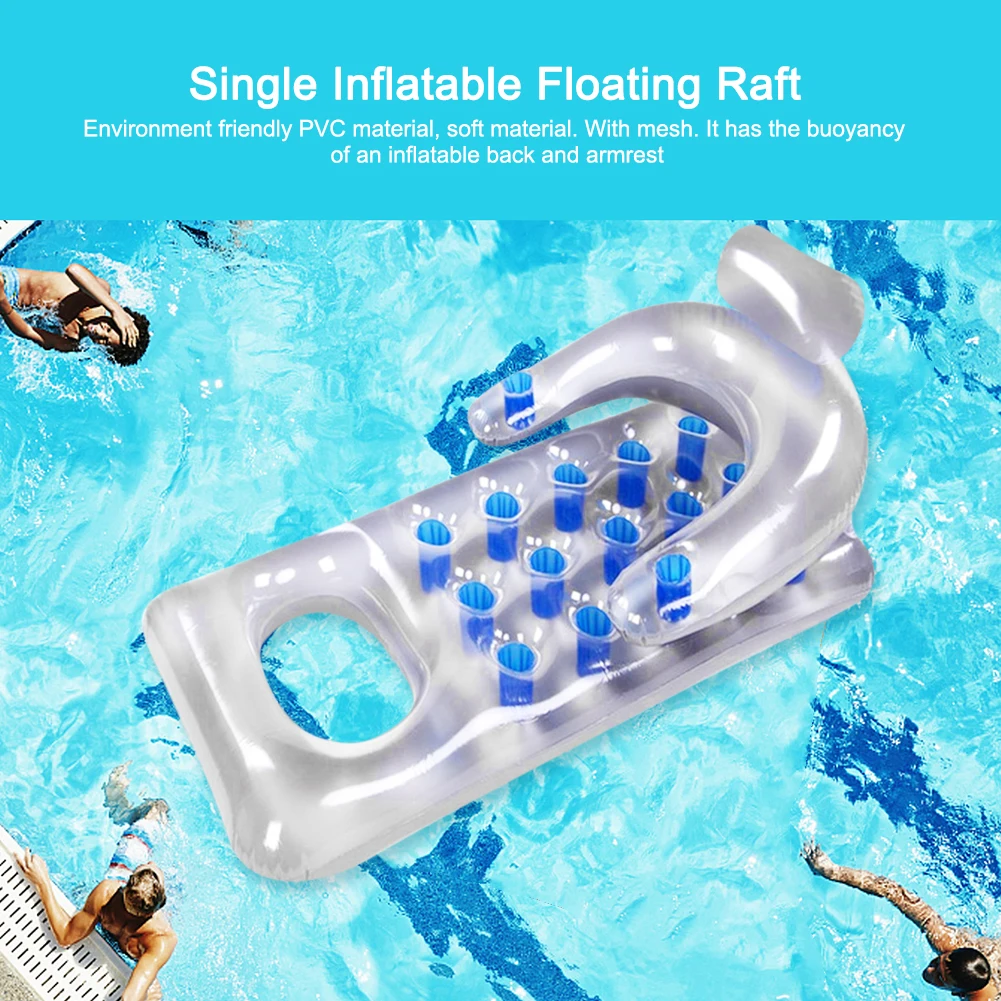 

Inflatable Water Hammock PVC Floating Row Water Pleasure Lounger Chair Floating Bed for Swimming Beach Water Pool