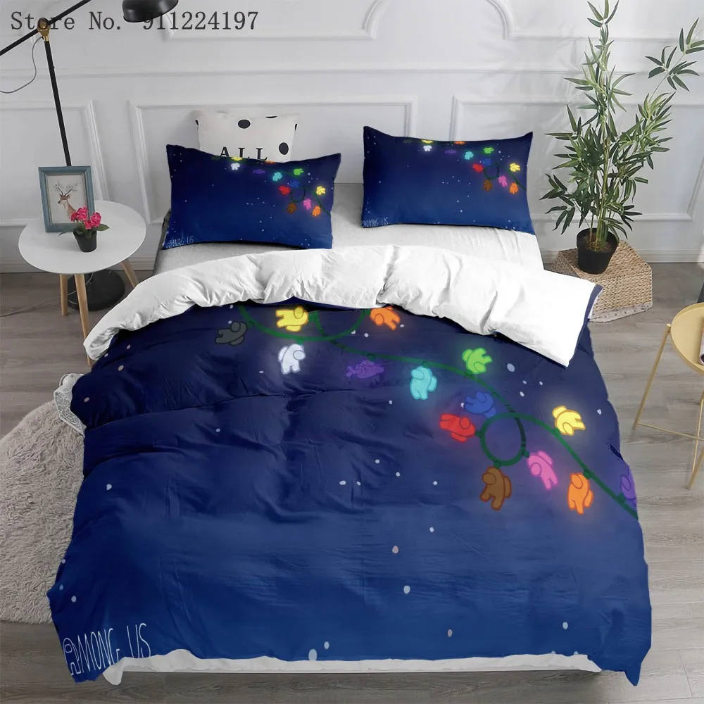 

3d Cartoon Bedding Set Among Us Duvet Cover Sets Single Double Queen King Size 3D Printed High Quality Bedspread Home Textile