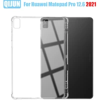 tablet pencil case for huawei matepad pro 12 6 2021 pen tray soft shell tpu cover transparent protection for wgr w09 w19 an19