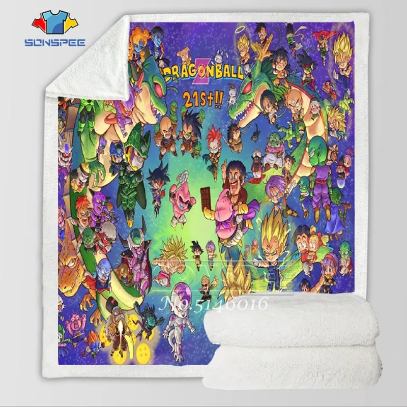 SONSPEE аниме драконий жемчуг Гоку 3D принт модное тонкое Стёганое одеяло покрывало