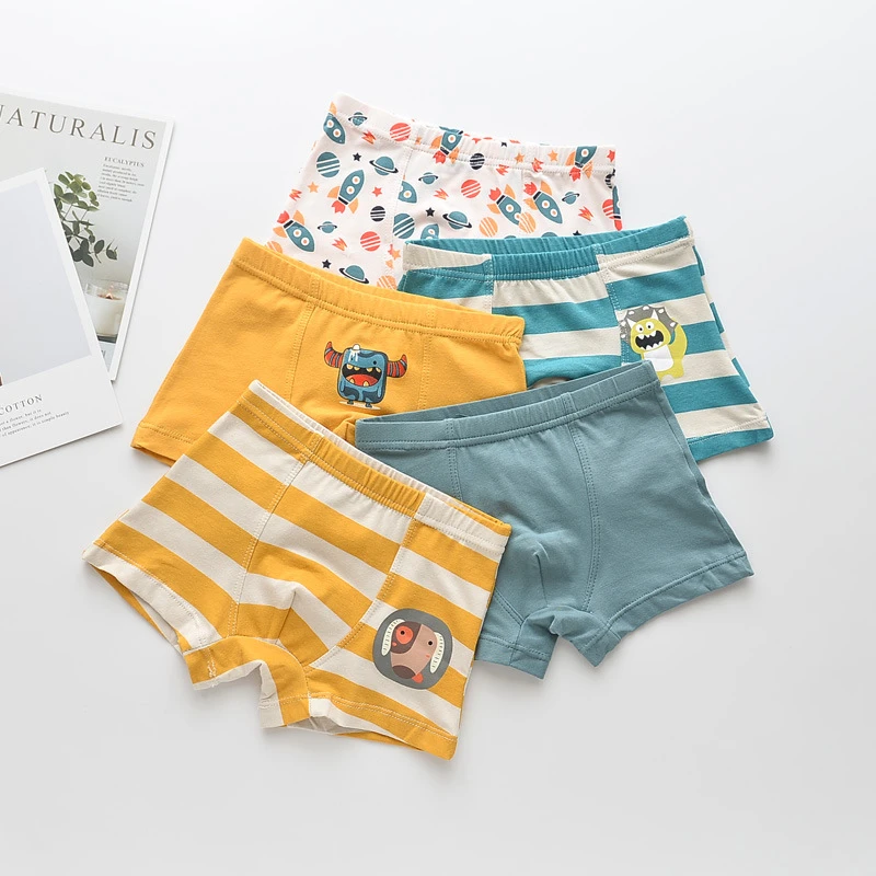 5 шт./лот Нижнее белье для мальчиков Детские трусы девочек Трусы Хлопковые