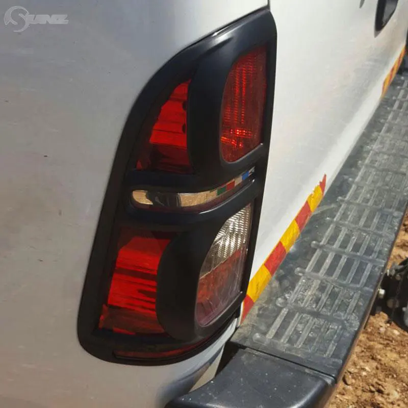 Автомобильные аксессуары ABS матовая черная задняя фара крышка для Toyota Hilux Vigo 2012 2013