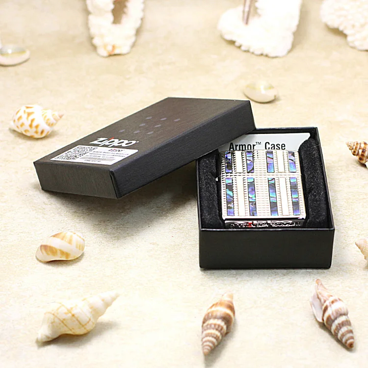 

Genuine Zippo oil lighter copper windproof Silver shell carving cigarette Kerosene lighter Gift With anti-counterfeiting code