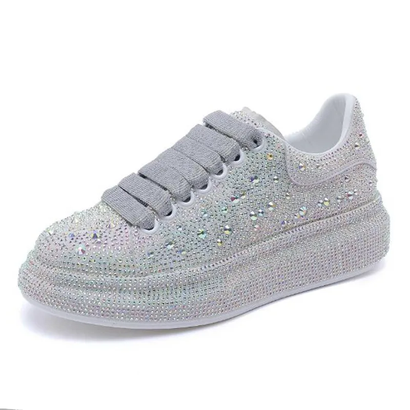 

Women Sneakers with Sparkles Shoes Woman Luxury Platform Women Trainers Rhinestone Fashion Heels Casual Shoes for Women Sneakers