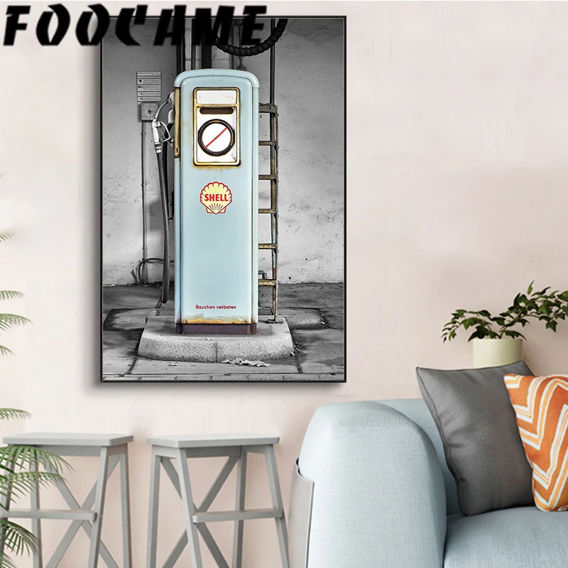 Скандинавский холст пейзаж живопись настенная винтажные плакаты и принты газ