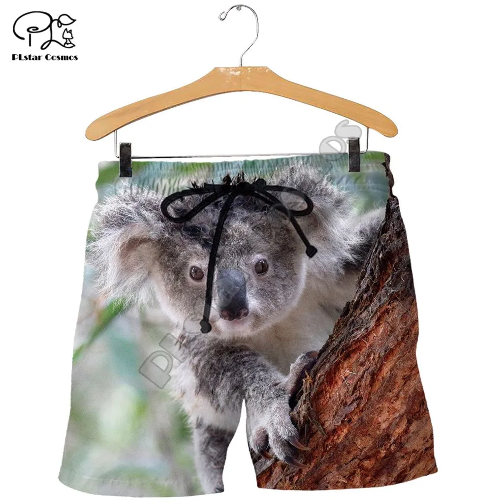 

PLstar Cosmos Beautiful Koala 3D Printed 2021 Newest Fashion Summer Casual Men's Shorts Harajuku Loose Beach Drop Shipping K16