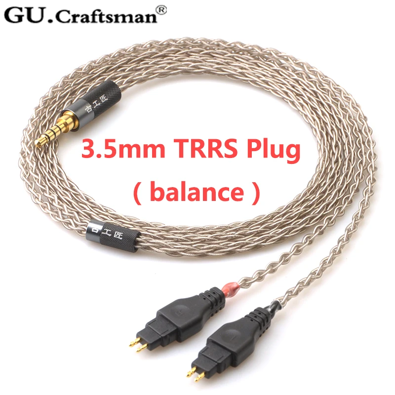 GUcraftsman 6n серебро для SENNHEISER HD600 HD650 HD660s 4,4/2,5 мм Баланс наушников обновления кабели