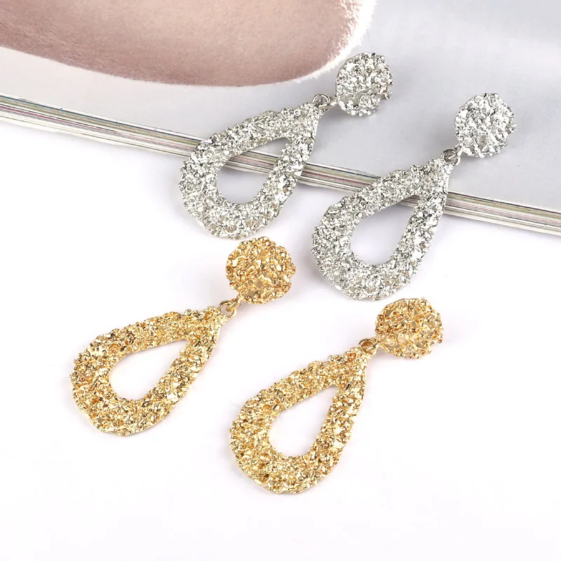 

2019 Simple Water Drop Alloy Earrings For Women Luxury European Design Long Drop Earring Fashion Female Accessories Wedding
