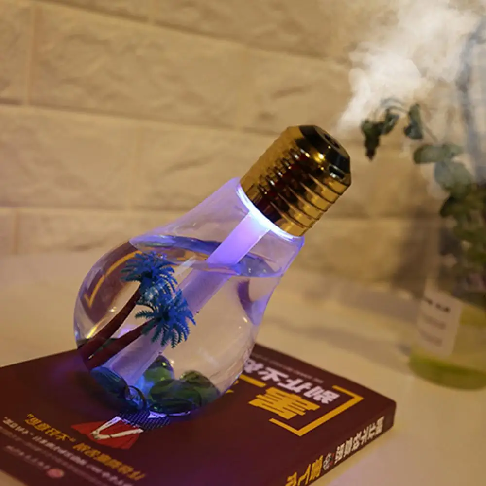 

USB Ultrasonic Humidifier Home Office Mini Aroma Diffuser LED Night Light Aromatherapy Mist Maker Creative Bottle Bulb Humidifie