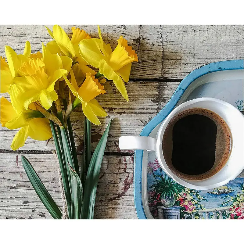 Искусственный цветок 5d алмазная живопись полная Алмазная мозаика чашка картина