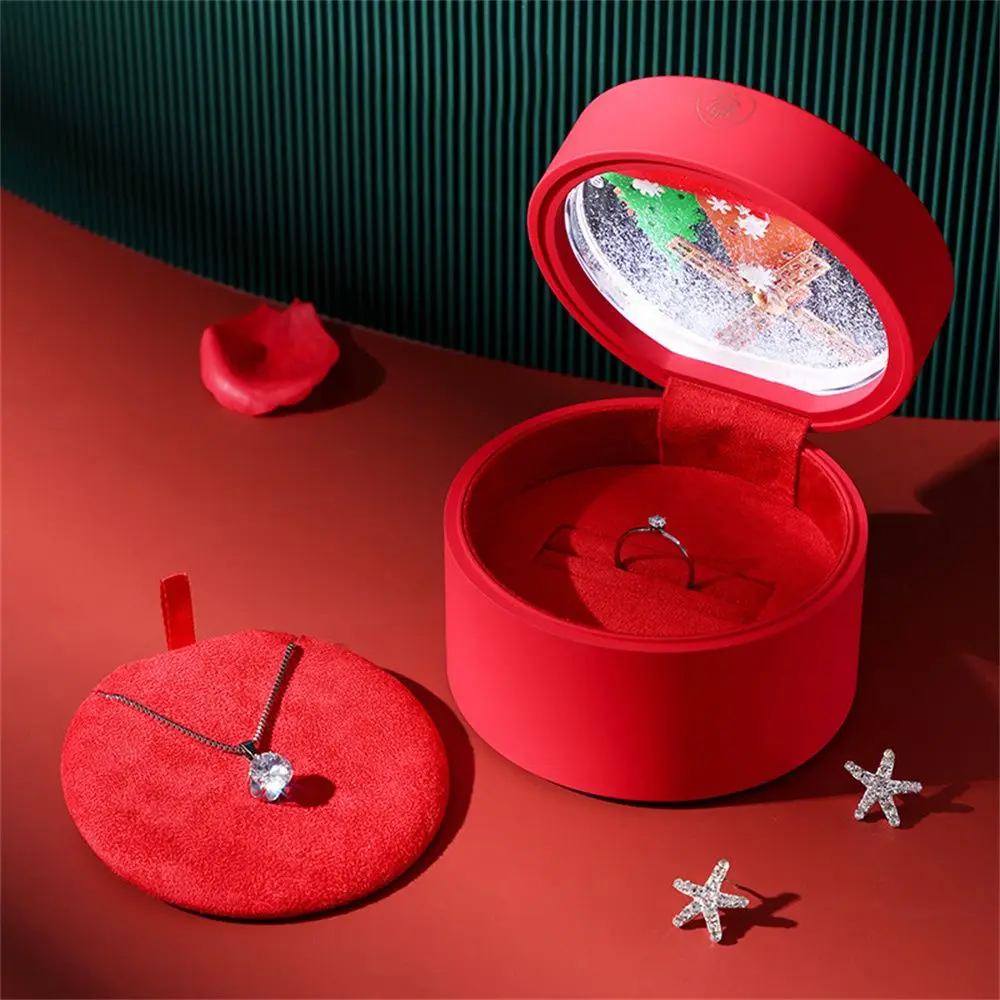 

Elegant Ring Box Wedding Functional Jewelry Box Package Container Christmas Tree