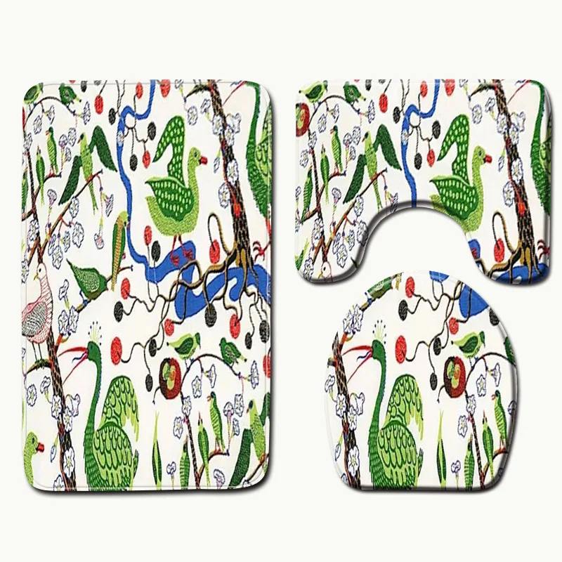 

Zeegle Bathroom Mat Soft Foam Absorbent Toilet Mat Bath Rug Set Toilet Shower Room Mat Bathroom Carpet Bath Rug