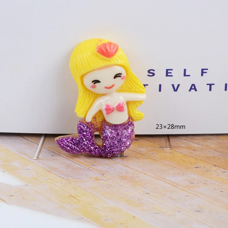 QIBU 10 шт. разнообразные аксессуары для рукоделия мультяшная Русалка принцесса