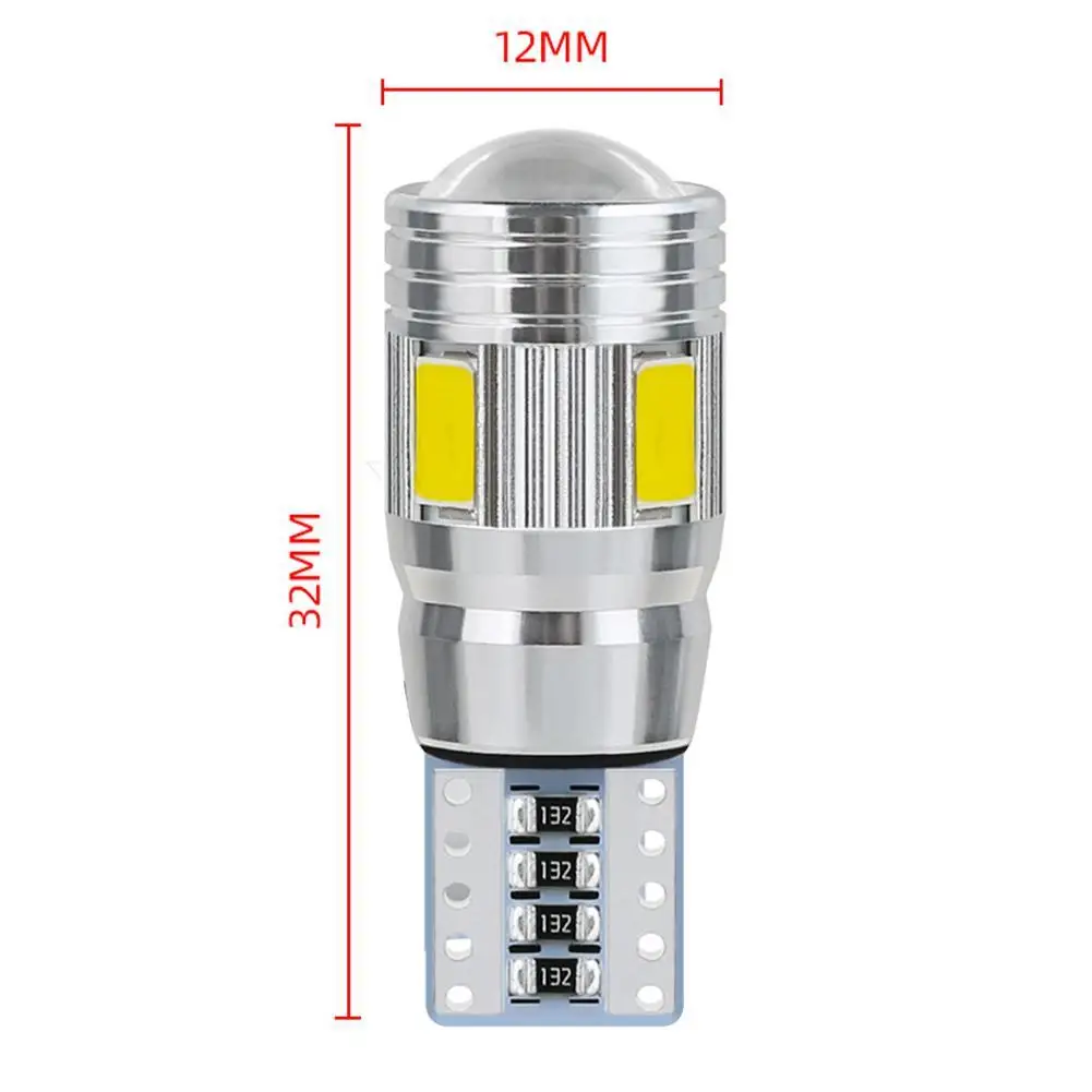 

10PCS Automotive LED Width Light T10 5730 5630 6SMD Decoding Width Light W5W License Plate Light Reading Light