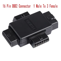 16 pin obd2 car connector plug 1 male to 3 female elm327 multi function plug diagnostic cables tool car connector adapter