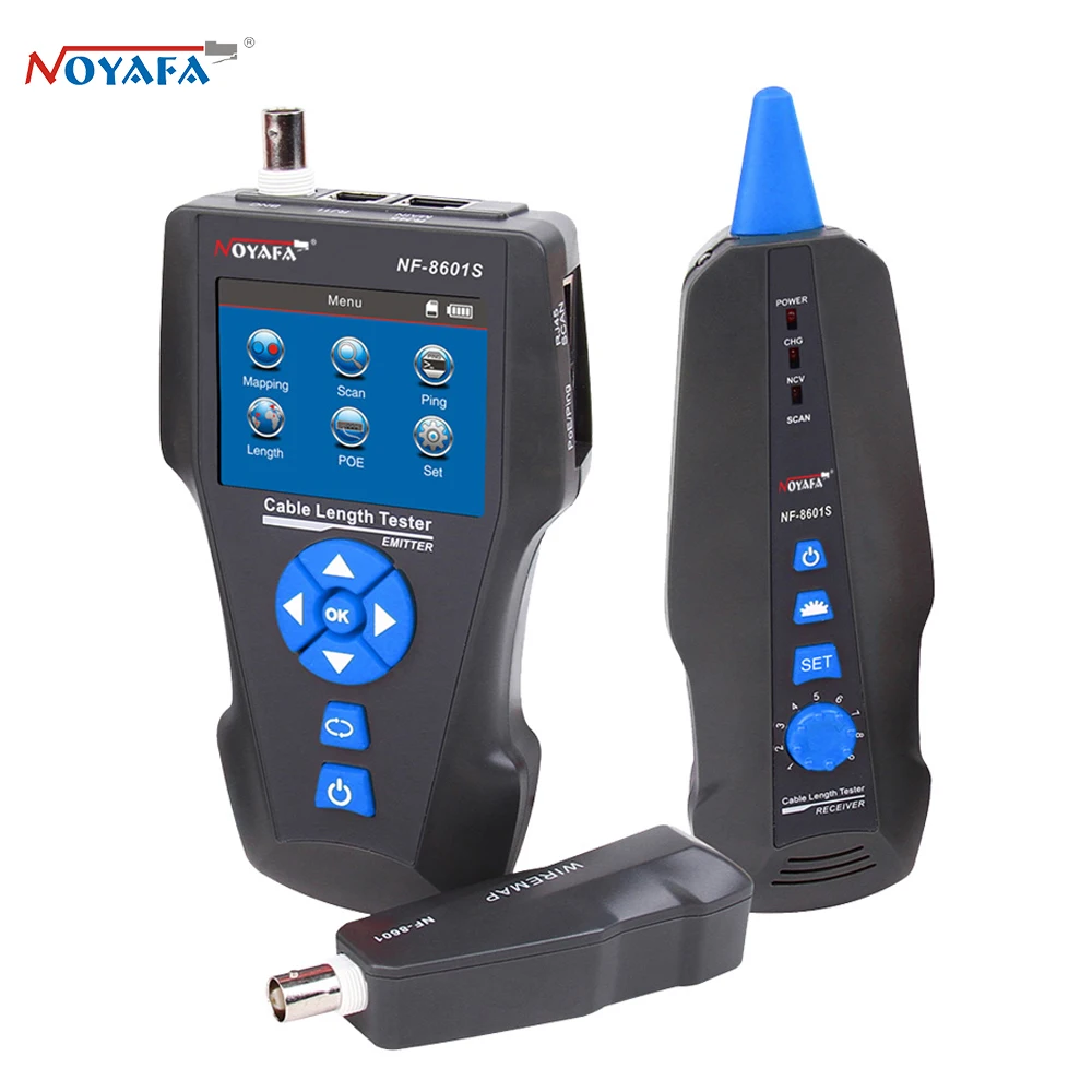 NOYAFA NF-8601S RJ45 RJ11Network Cable Multifunction TDR Tester Length With PoE/PING/Port Voltage Wire Diagnose Tool Detector