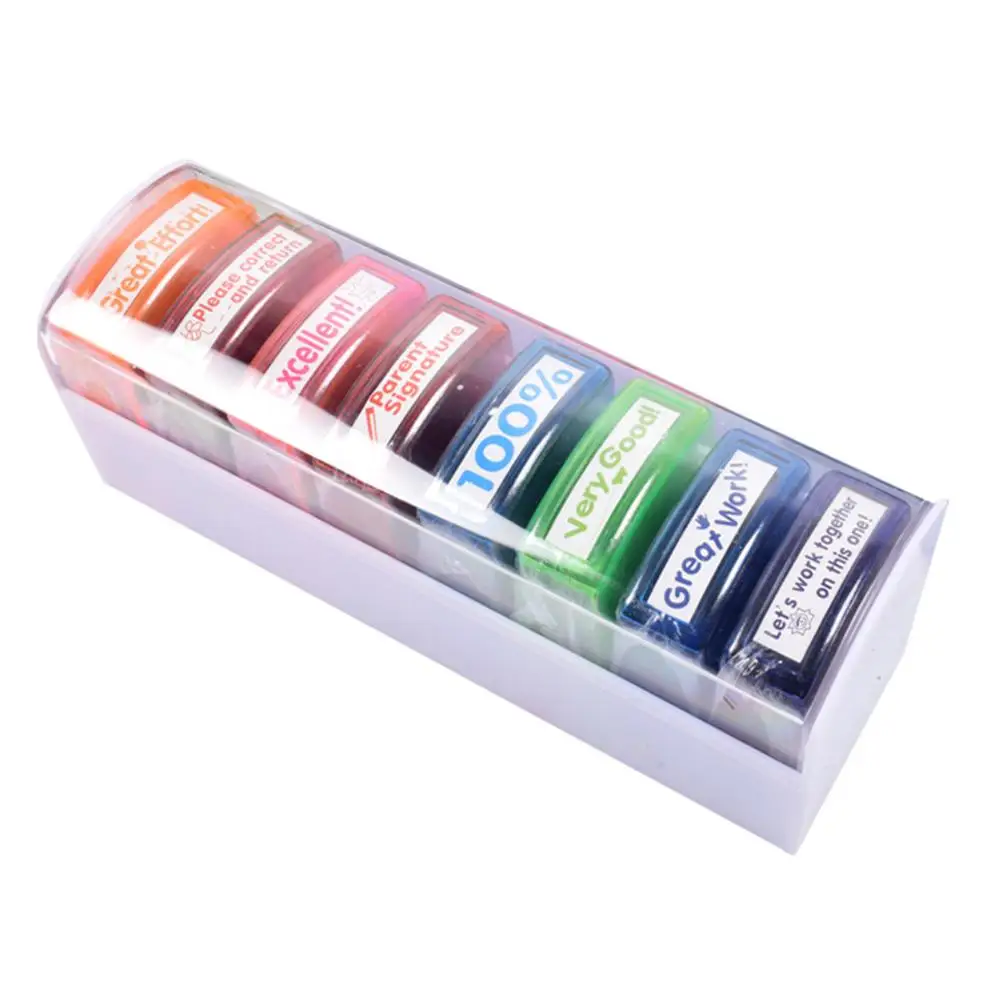 

8Pcs/Set Stamps Teacher Reviews Encouraging Words DIY Scrapbooking Craft Tool