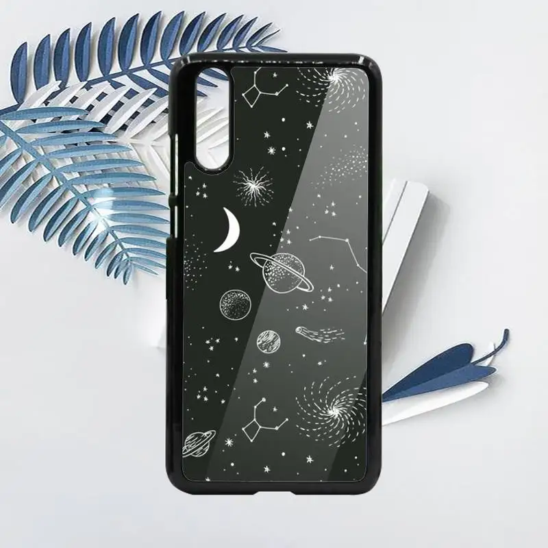 

Space Cartoon abstract Starry sky Phone Case PC For Samsung galaxy S note 8 9 20 10 e lite2019 plus pro ultra