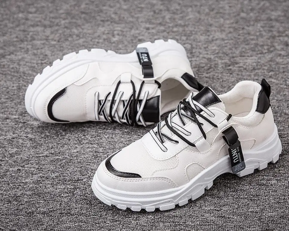 

2021 Hot Sale Men's Sports Shoes Breathable Thick Bottom Increased Casual Shoes Outdoor Skateboard Fitness Men's Running Shoes